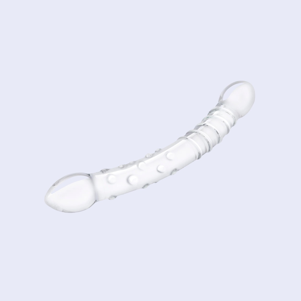 GLAS 12 Inch Girthy Double Trouble Glass Dildo