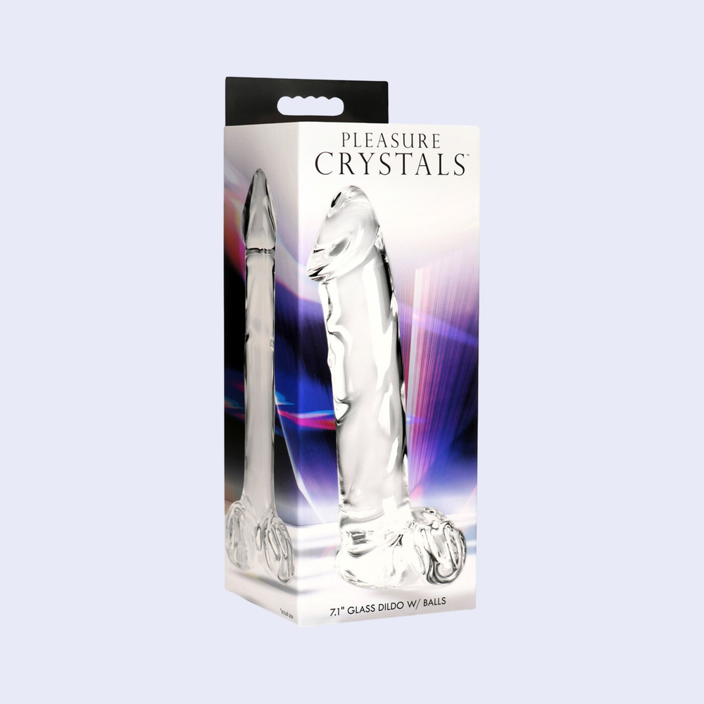 CURVE NOVELTIES Pleasure Crystals 7.1 Inch Glass Dildo