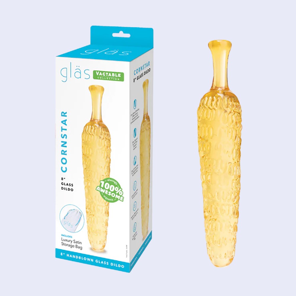 GLAS Cornstar 8 Inch Glass Dildo