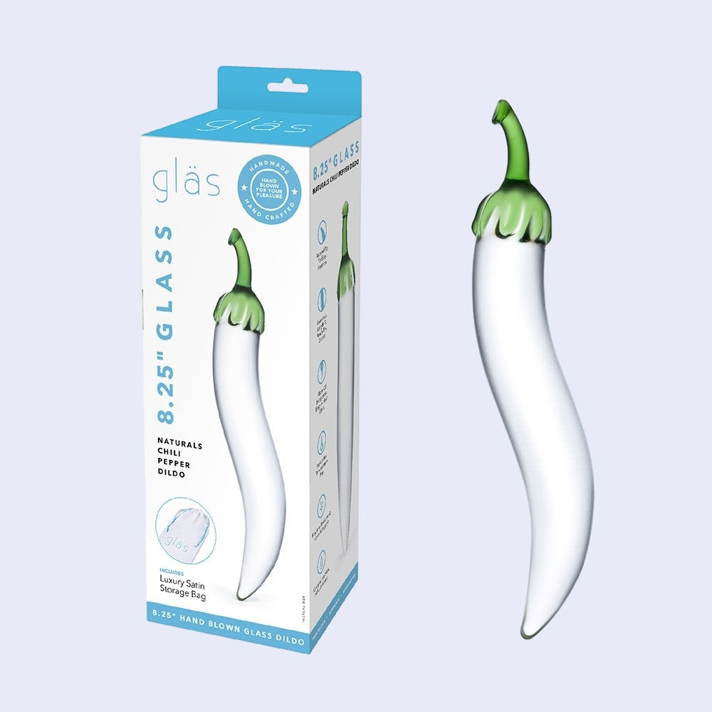 GLAS Glass Naturals Chili Pepper 6.5 Inch Dildo