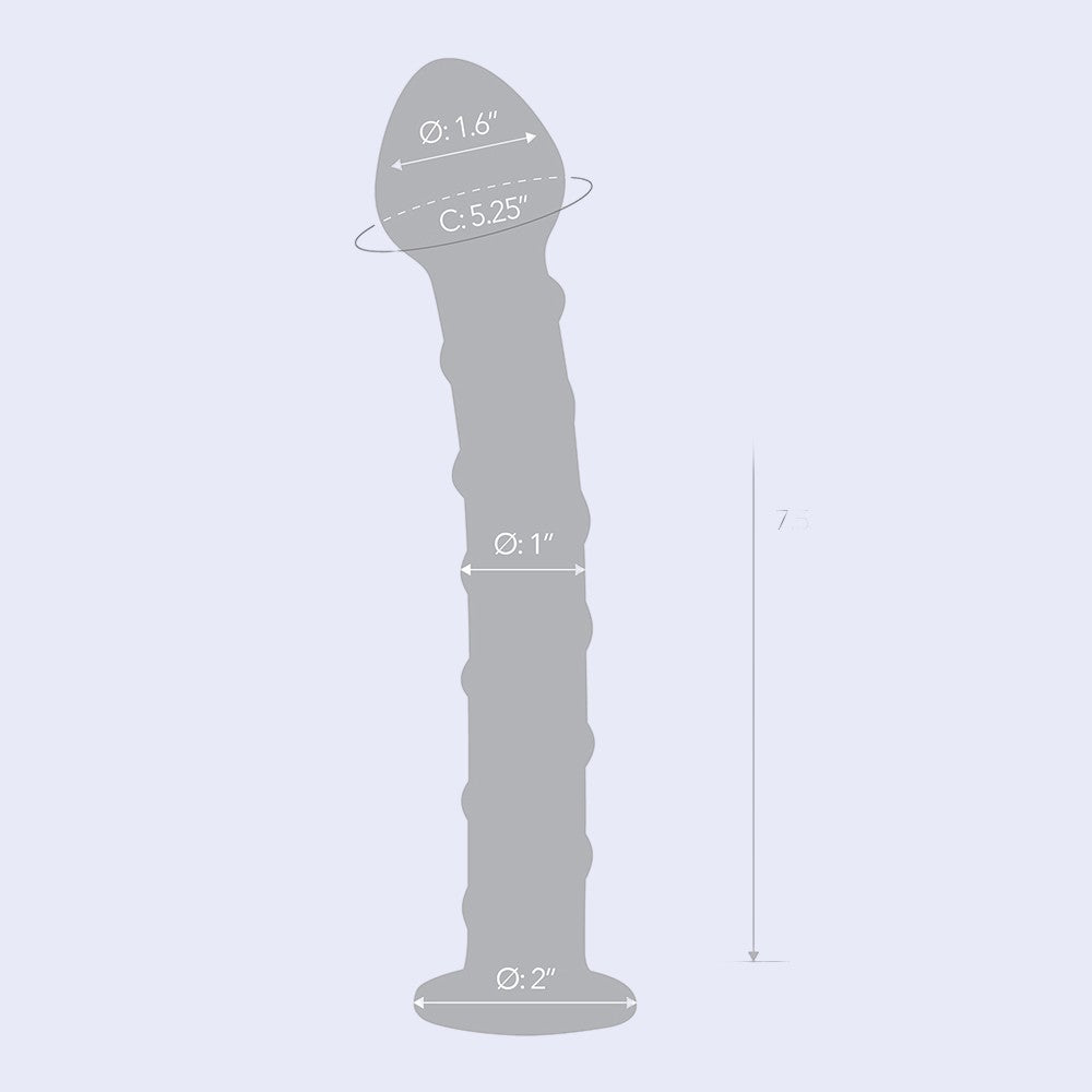 Mr. Swirly 7.5 Inch Glass Dildo