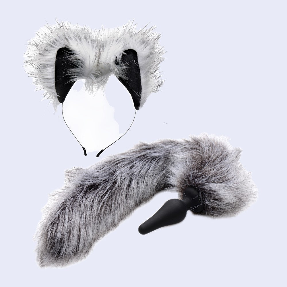 Tailz Grey Wolf Tail and Ears Set