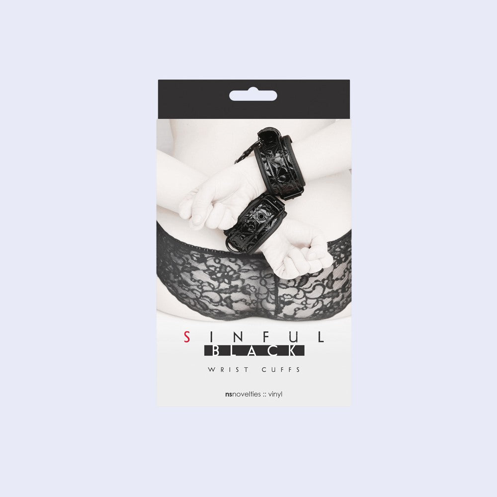 Sinful Black Wrist Cuffs