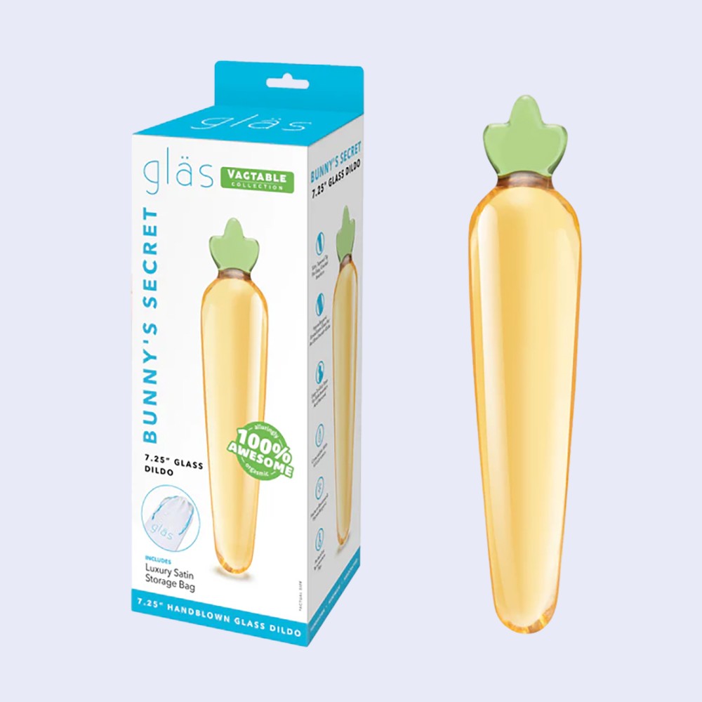 GLAS Bunny's Secret 7.25 Inch Glass Dildo