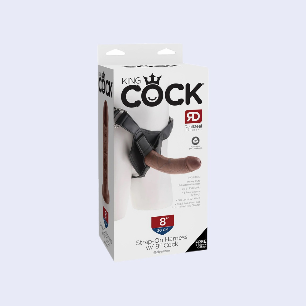 King Cock Strap-on Harness with 8 Inch Cock