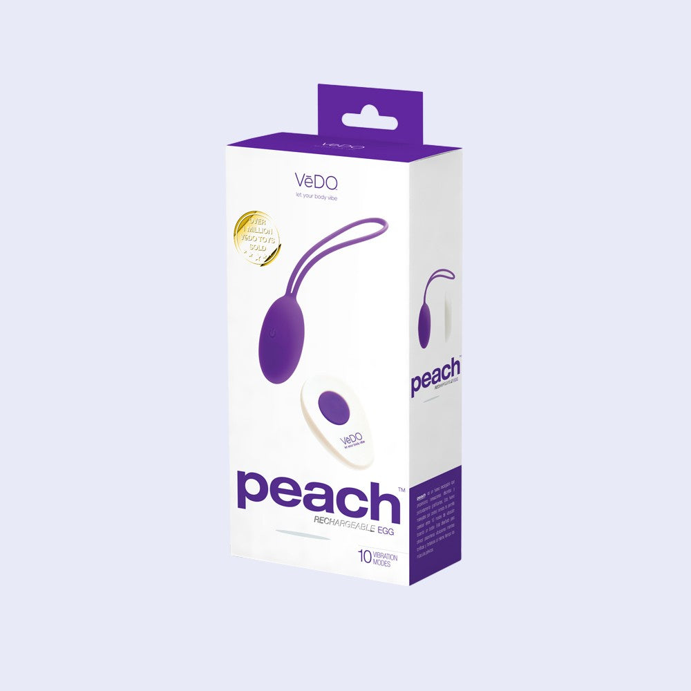 VEDO Peach Rechargeable Egg Vibe