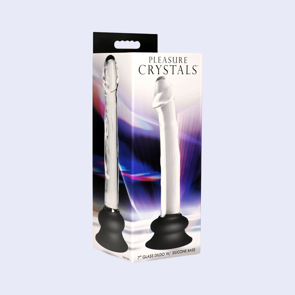 Curve Novelties Pleasure Crystals 7 Inch Glass Dildo