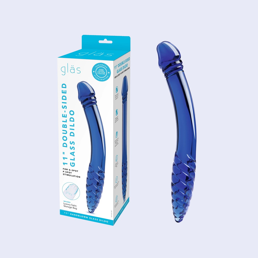 GLAS 11 Inch Double-Sided Glass Dildo