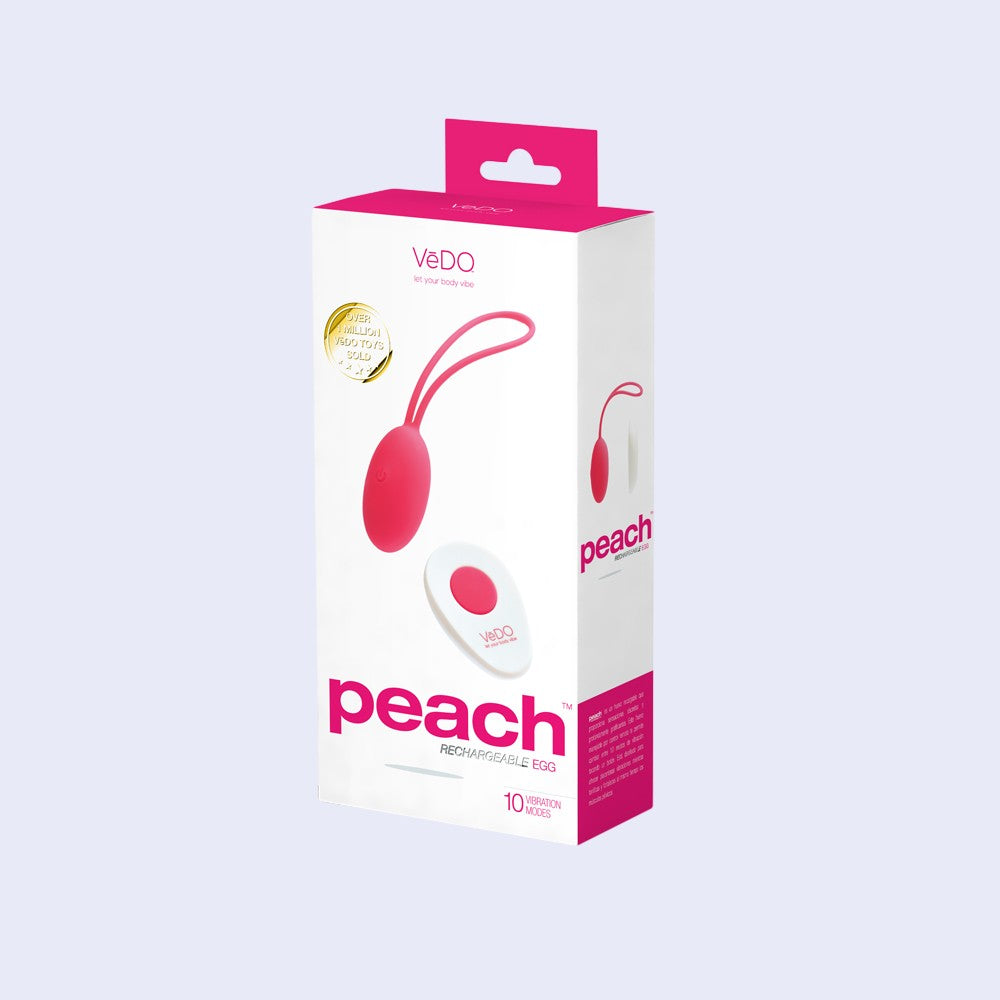 VEDO Peach Rechargeable Egg Vibe