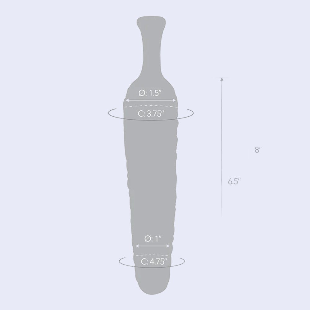 GLAS Cornstar 8 Inch Glass Dildo