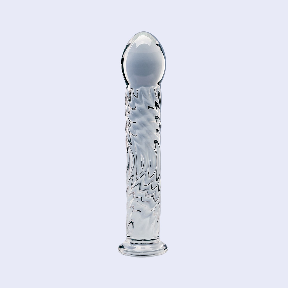 Clarity Seraphic Ripple 6.2 Inch Glass Dildo