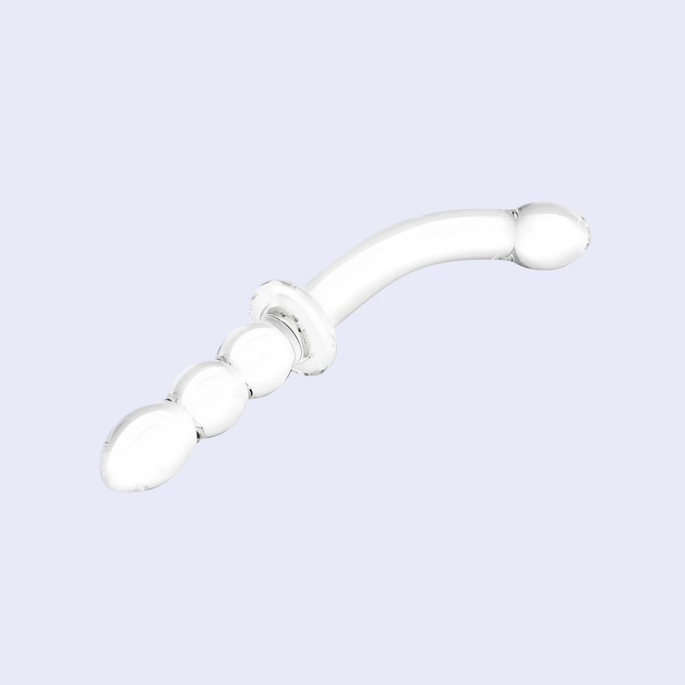 GLAS 12" Girthy Ribbed Glass Dildo