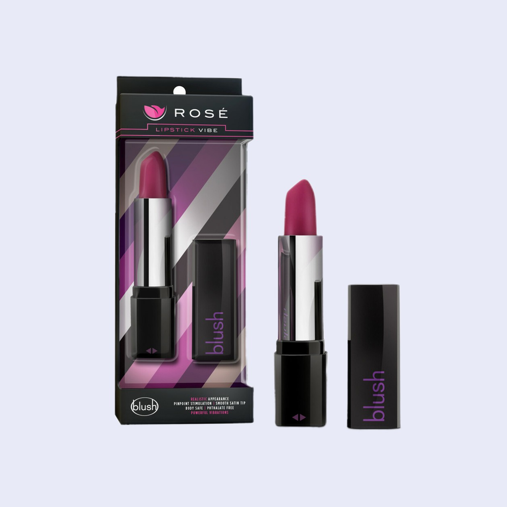 Rose Lipstick Vibe Black Massager