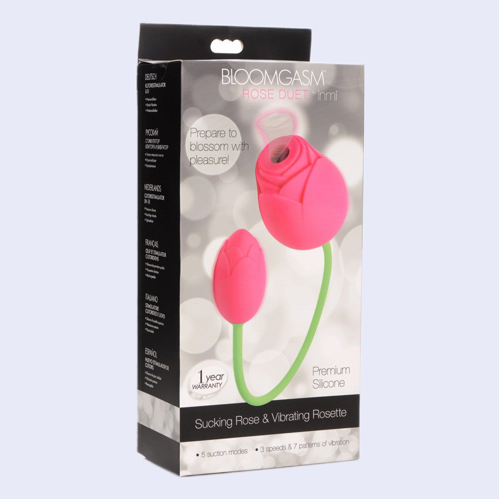 Bloomgasm Rose Duet: Pink Sucking Rose & Vibrating Rosette