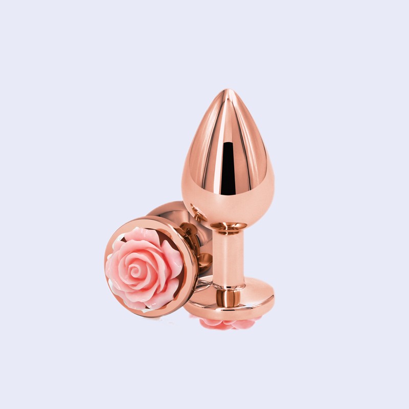 Rear Assets Rose Medium Pink Metal Plug