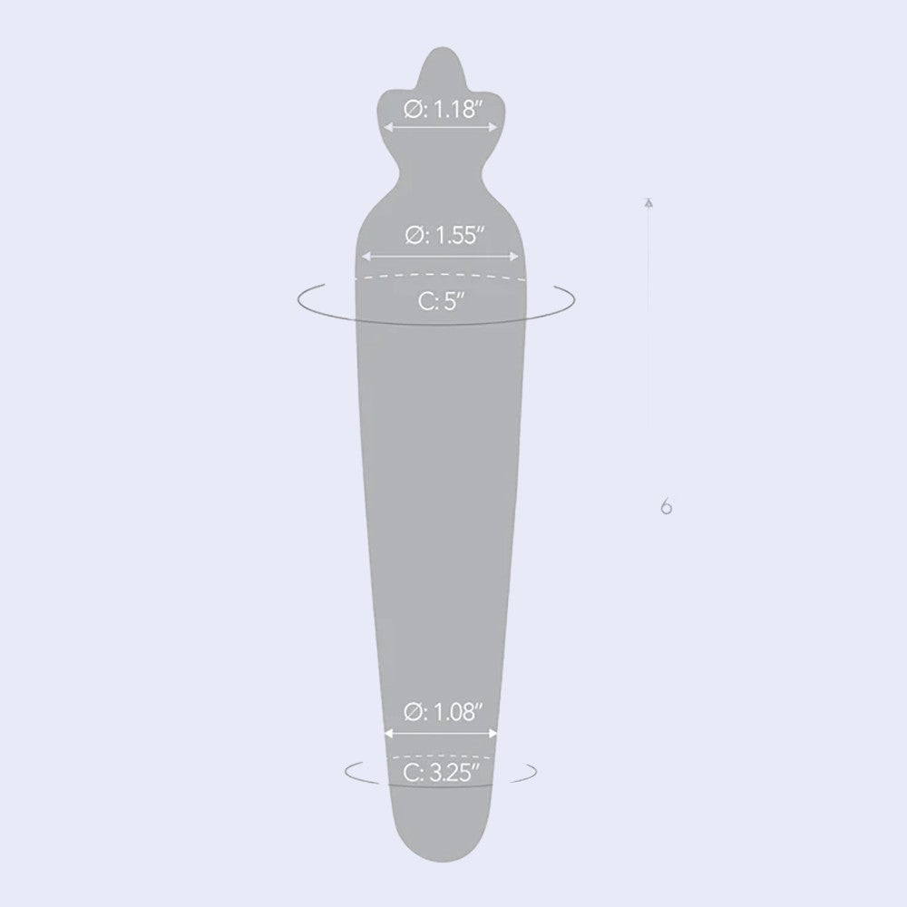 GLAS Bunny's Secret 7.25 Inch Glass Dildo