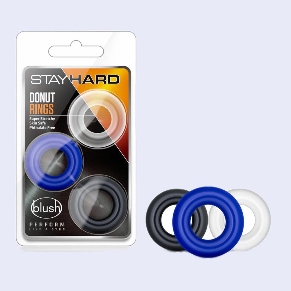 Stay Hard Donut Rings 3 Pack