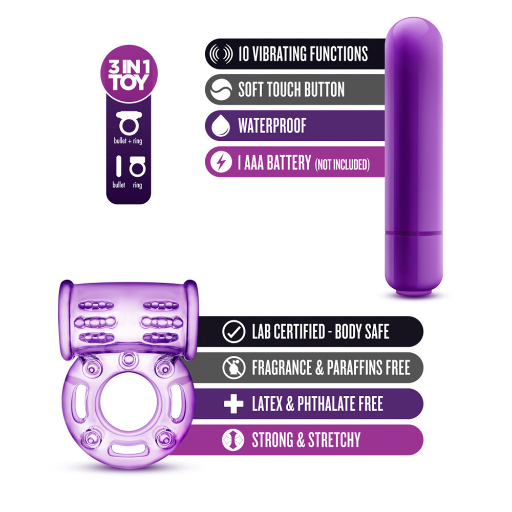 Play With Me Couples Play Vibrating Cock Ring - La Pepa