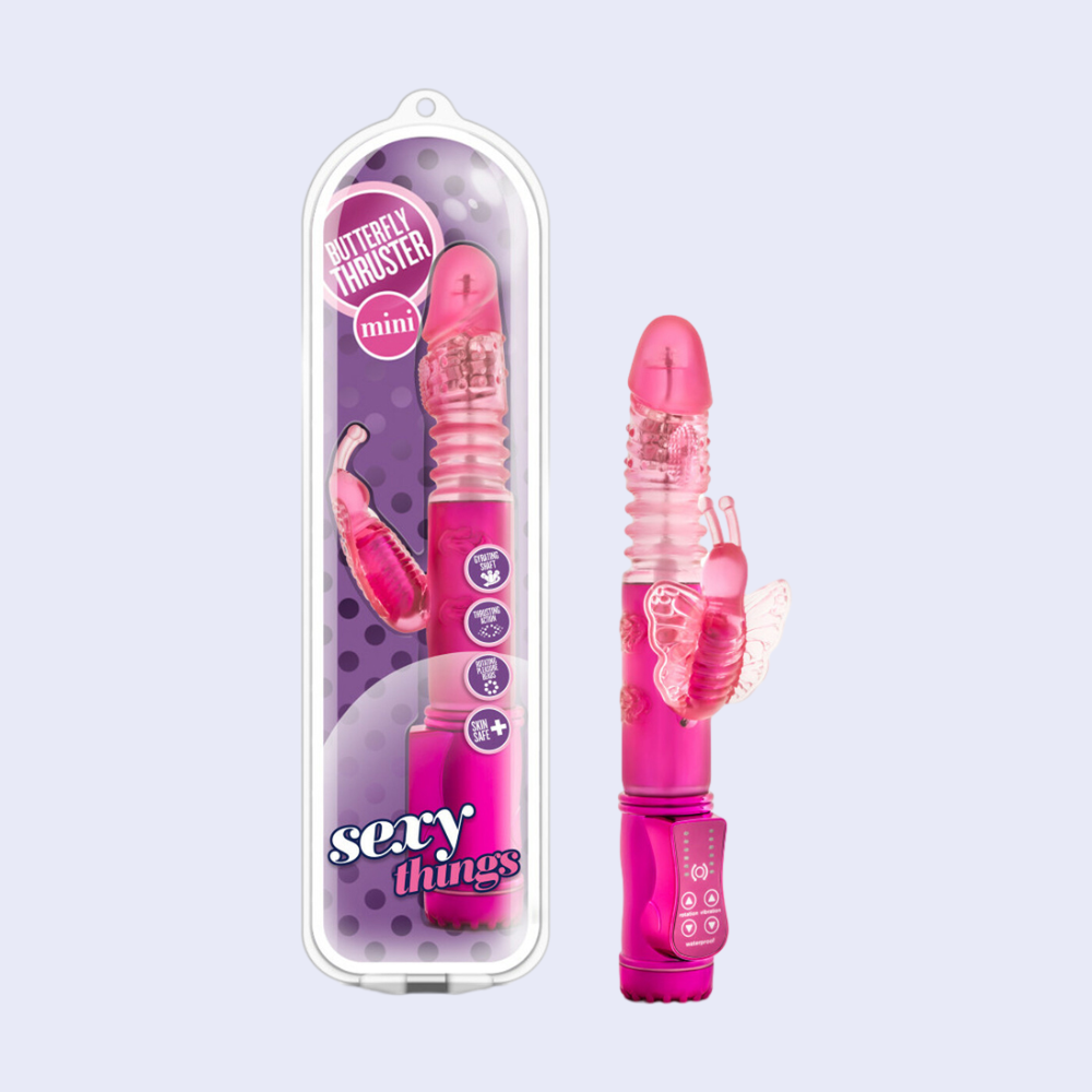 Blush Sexy Things Butterfly Thruster Mini Rabbit Vibrator - La Pepa