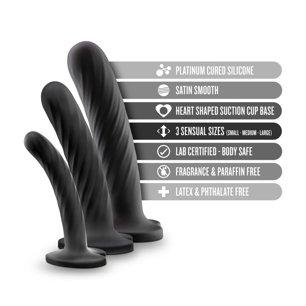 Blush Temptasia Twist 3-Piece Silicone Dildo Kit - La Pepa