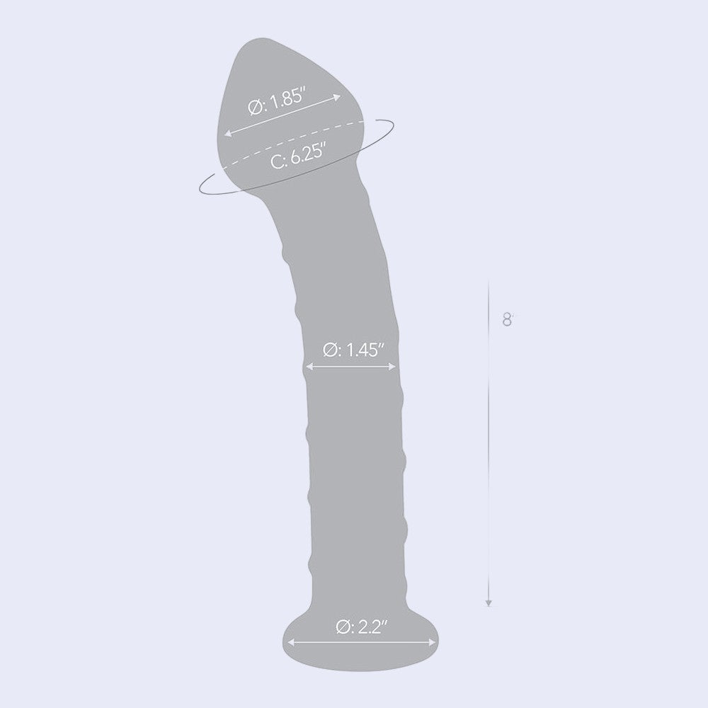 GLAS Mr. Swirly 8 Inch Glass Dildo
