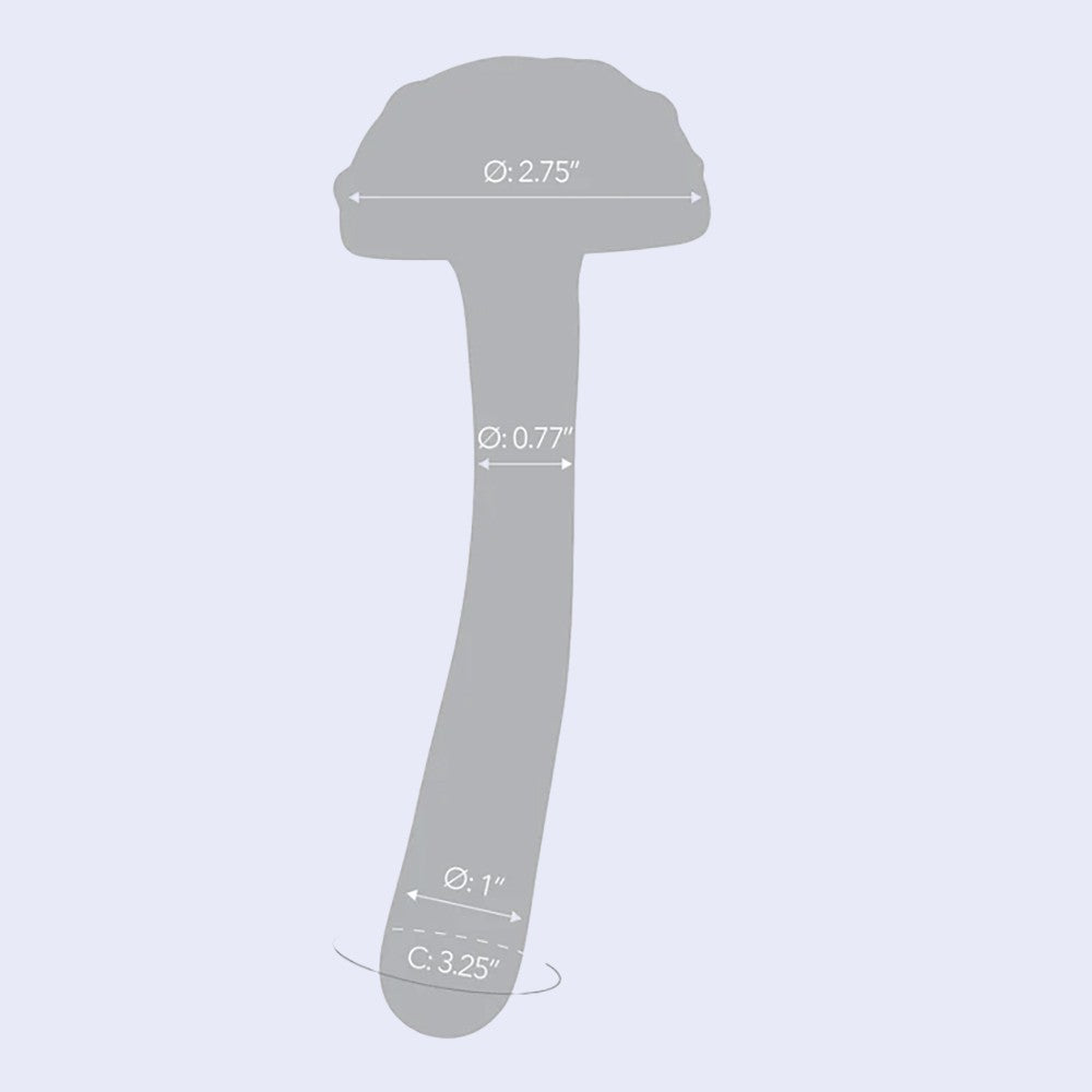 GLAS Magic Mushroom 7.5 Inch Glass Dildo