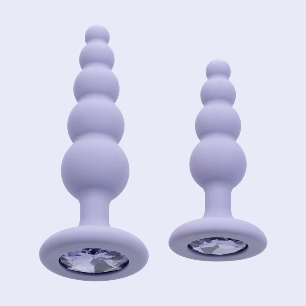 CalExotics First Time Crystal Beaded Duo Anal Kit - La Pepa