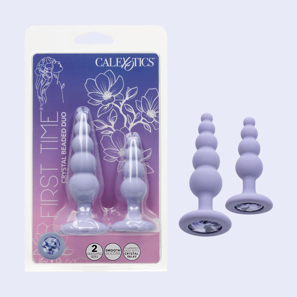 CalExotics First Time Crystal Beaded Duo Anal Kit - La Pepa
