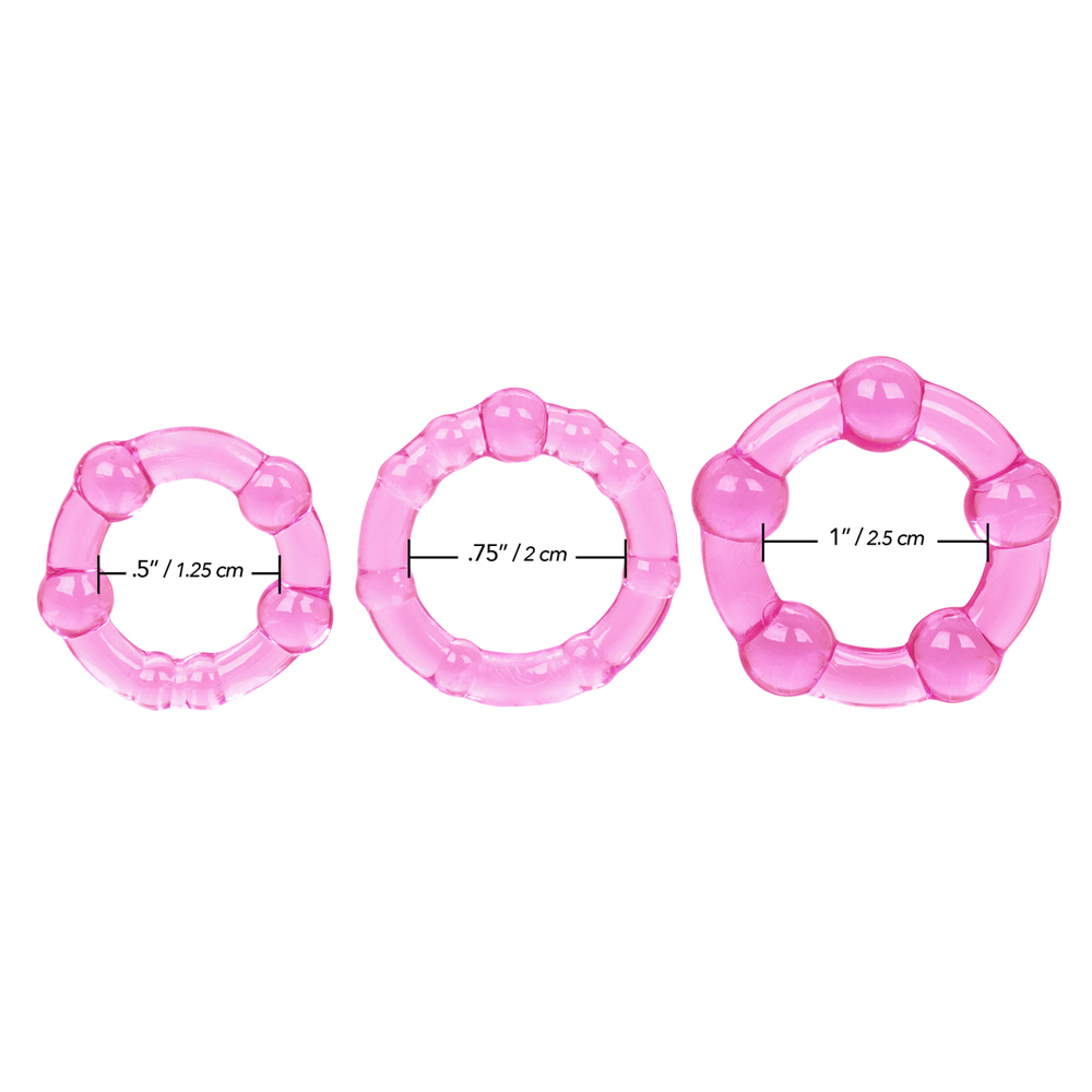 CalExotics Island Rings Beaded Cock Ring Set - La Pepa