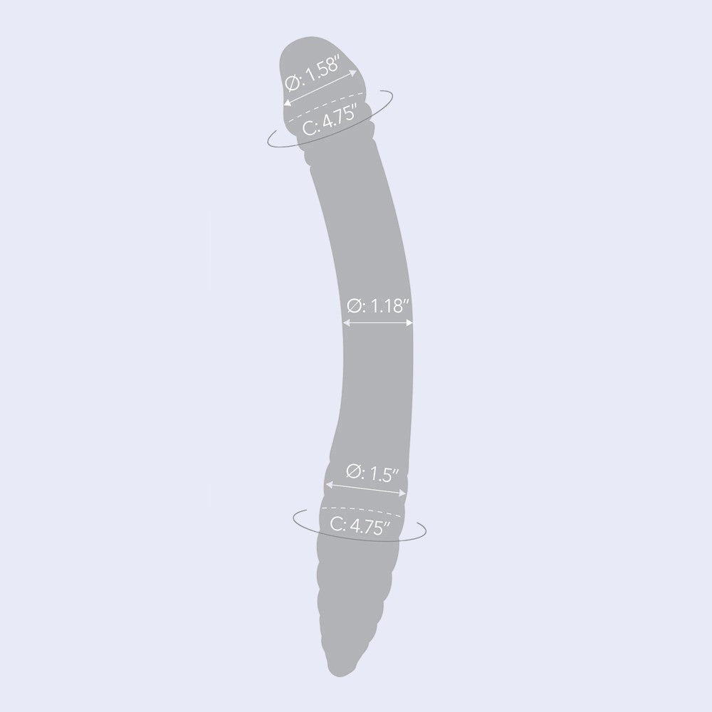 GLAS 11 Inch Double-Sided Glass Dildo