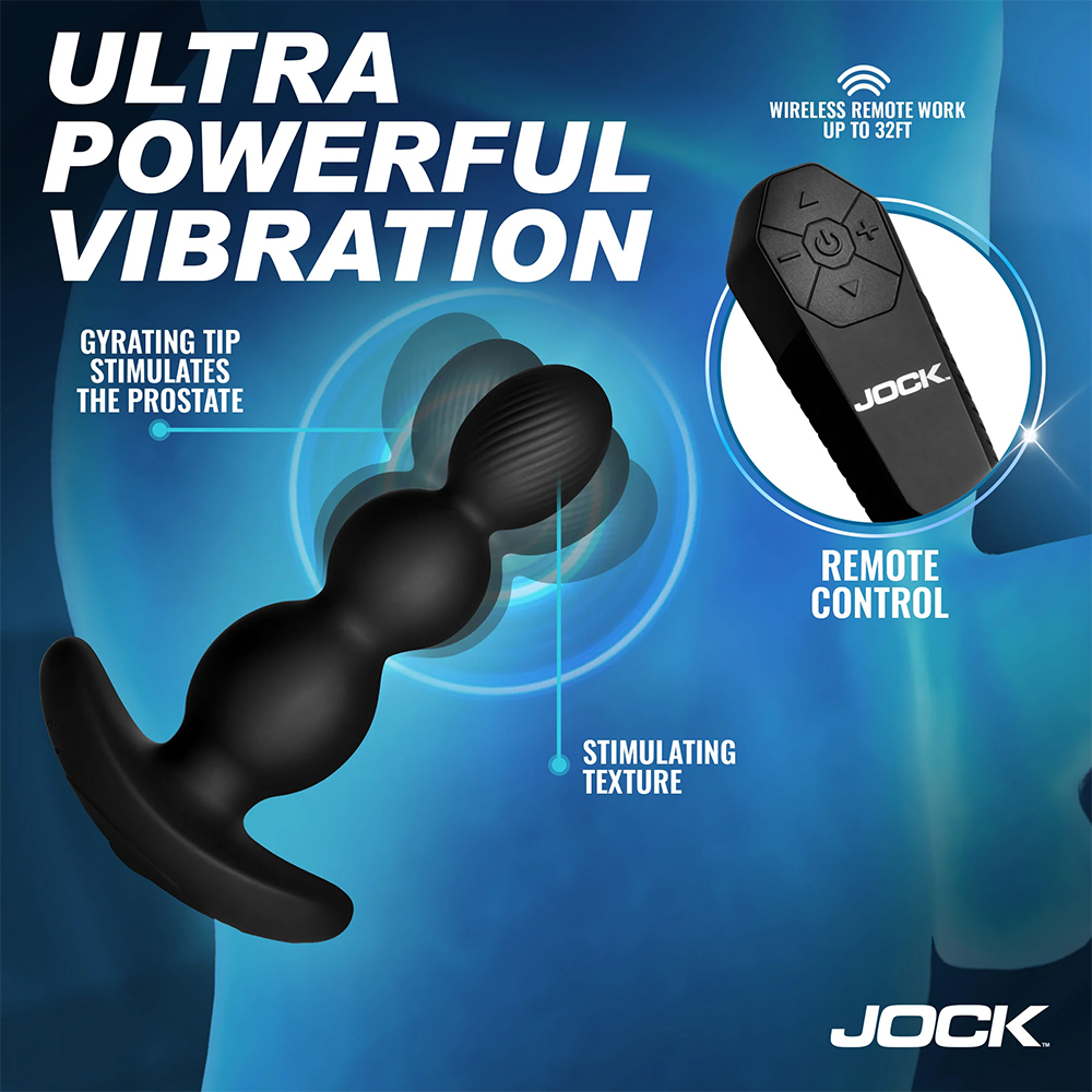 Jock Gyro-X Gyrating Vibrating Silicone Butt Plug - La Pepa