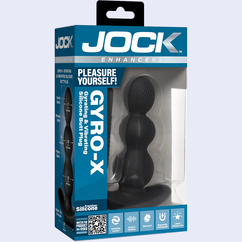 Jock Gyro-X Gyrating Vibrating Silicone Butt Plug - La Pepa