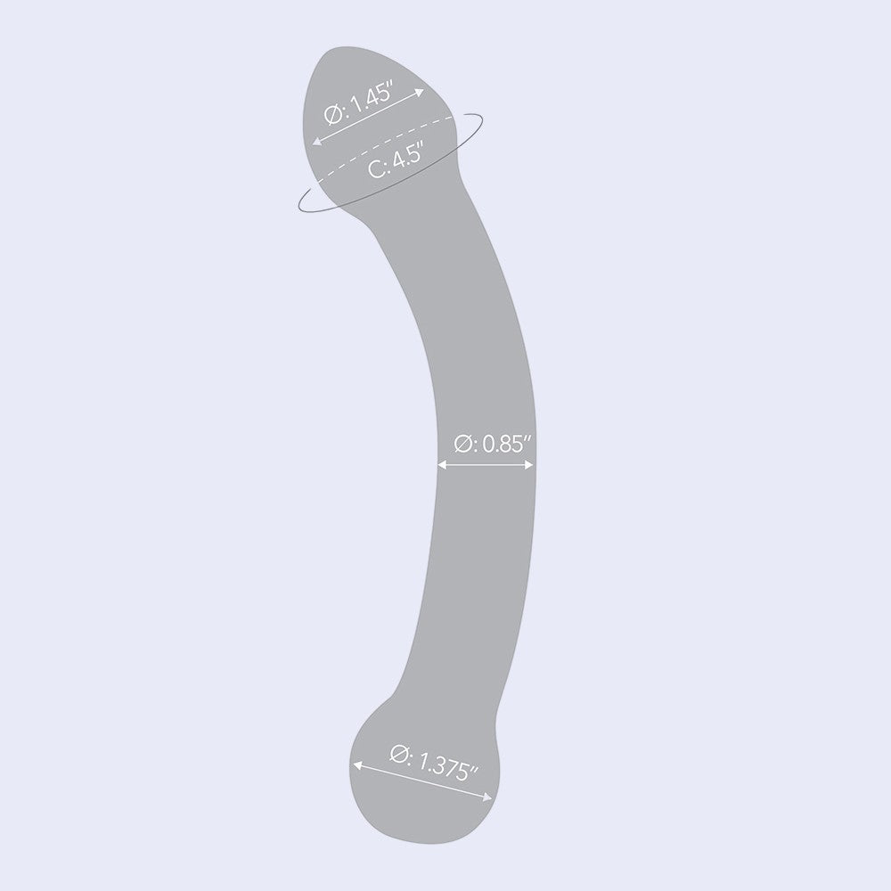 GLAS 7 Inch Curved Glass G Spot Stimulator