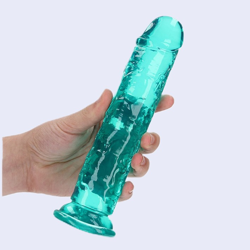 Realrock Crystal Clear Dildo 8'' Realistic Suction Cup