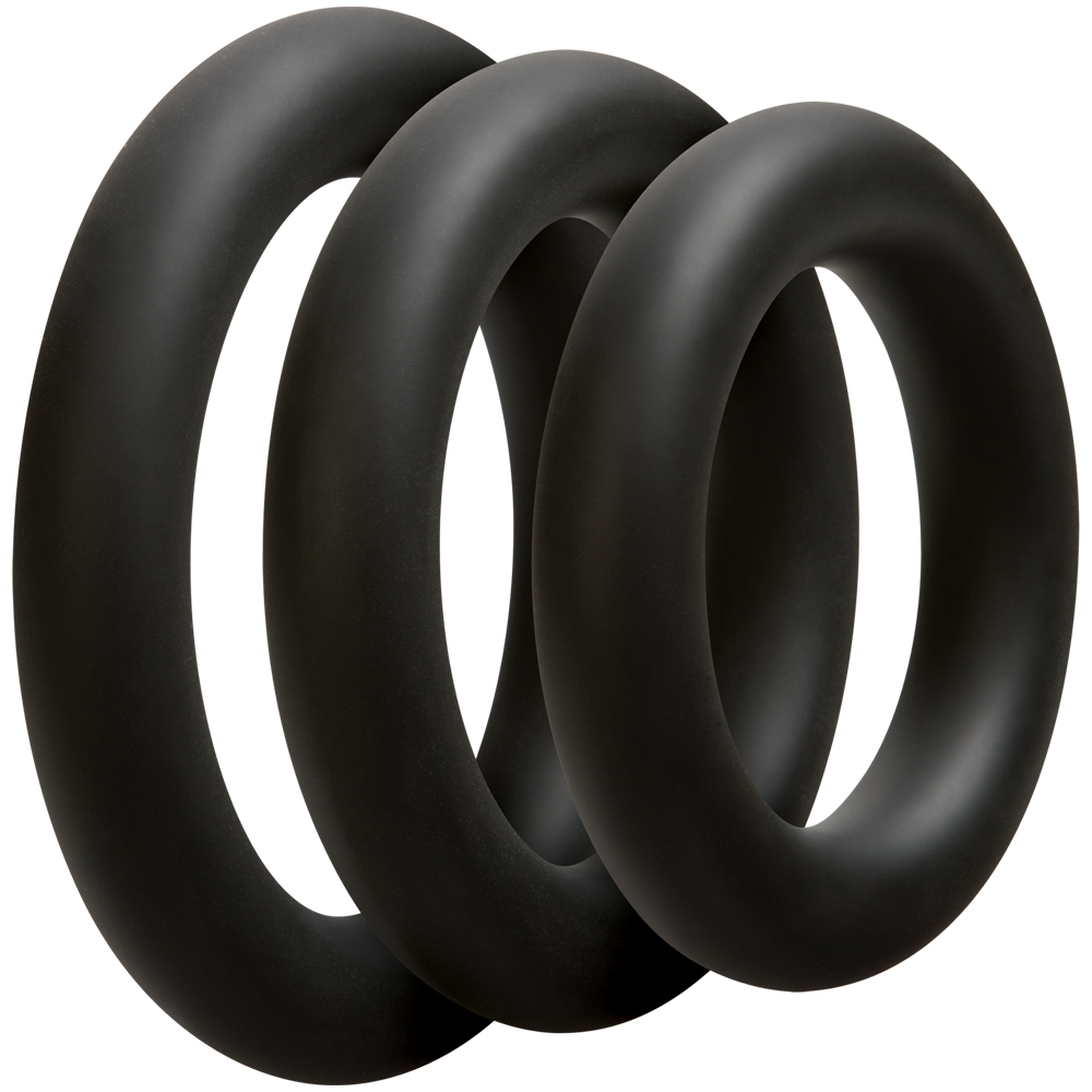 Doc Johnson OptiMALE Thick Silicone Cock Ring Set - La Pepa