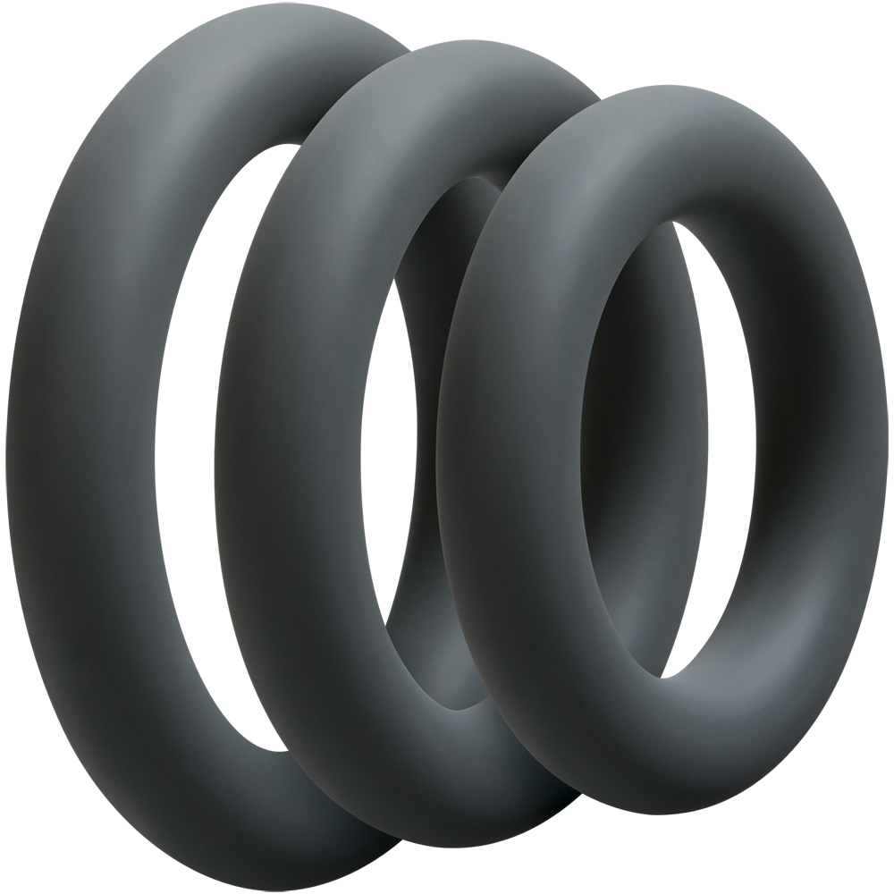 Doc Johnson OptiMALE Thick Silicone Cock Ring Set - La Pepa