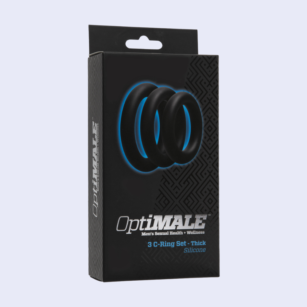 Doc Johnson OptiMALE Thick Silicone Cock Ring Set - La Pepa