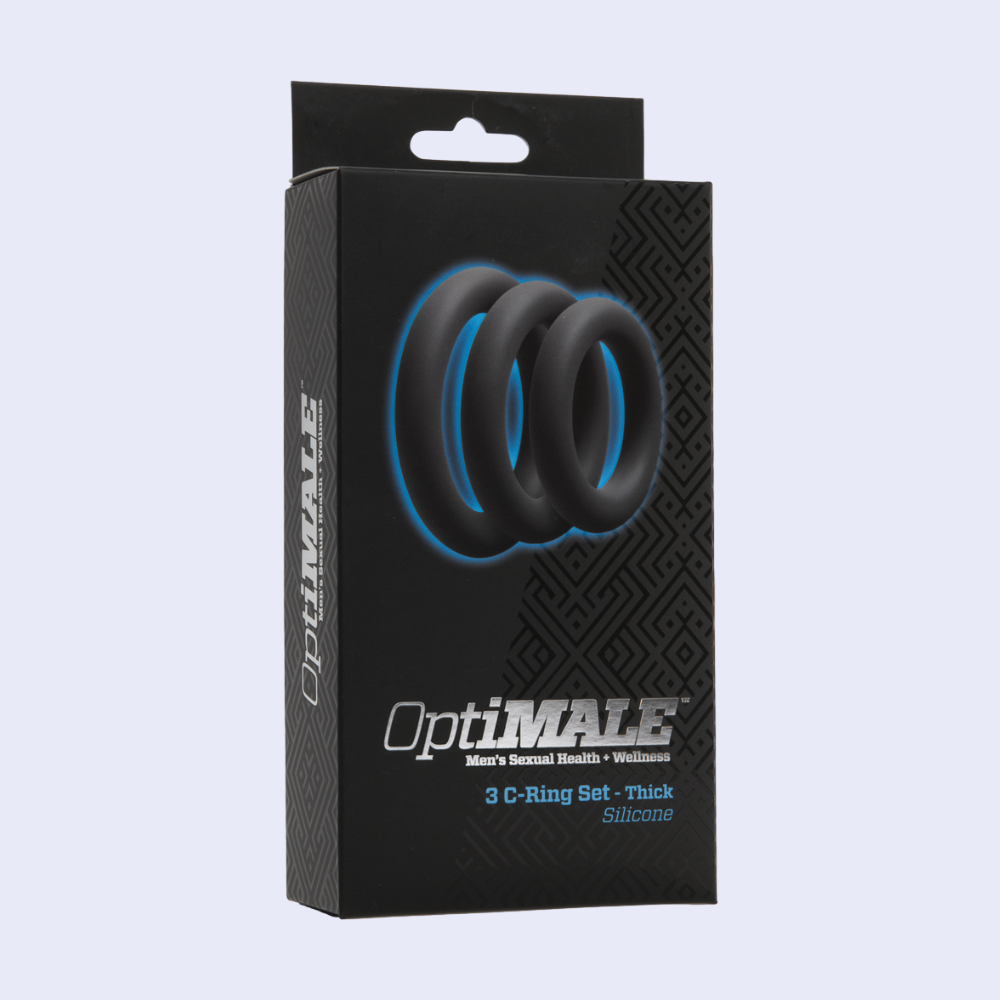 Doc Johnson OptiMALE Thick Silicone Cock Ring Set - La Pepa