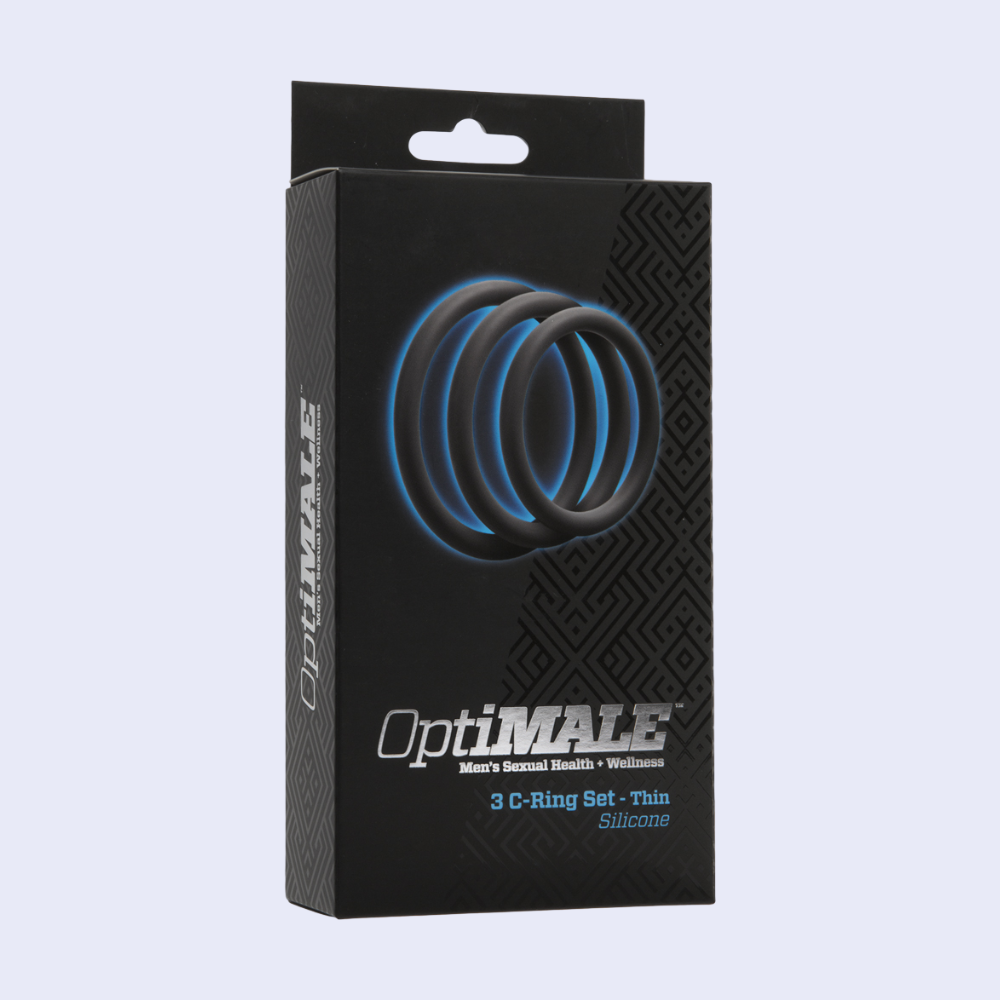 Doc Johnson OptiMALE Thin Silicone Cock Ring Set - La Pepa