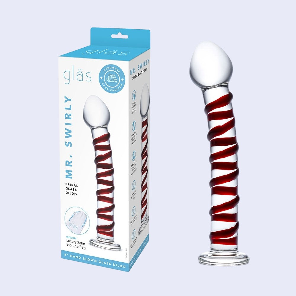 Mr. Swirly 7.5 Inch Glass Dildo