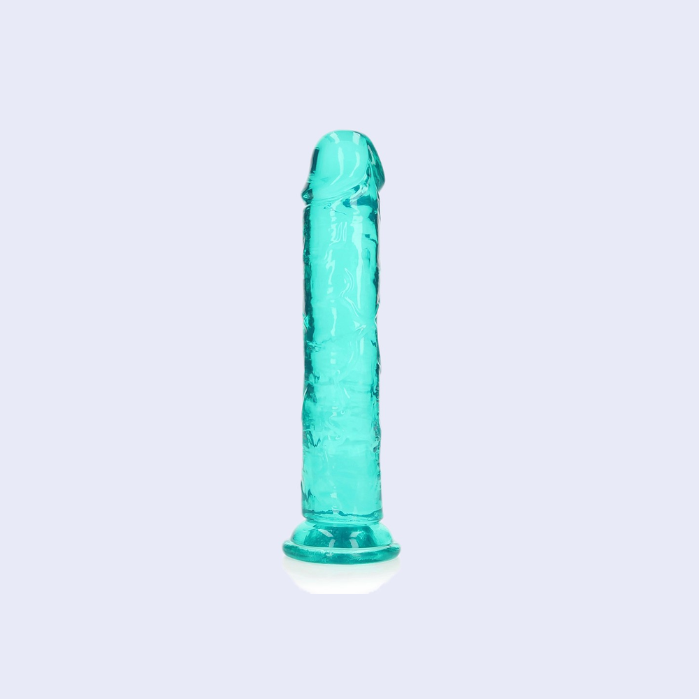 Realrock Crystal Clear Dildo 8'' Realistic Suction Cup