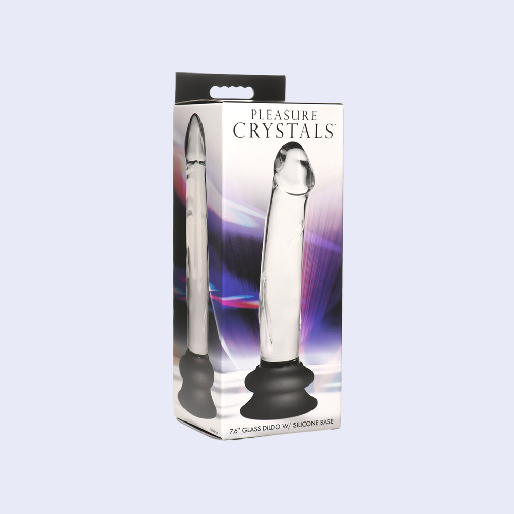 Curve Novelties Pleasure Crystals 7.6 Inch Glass Dildo