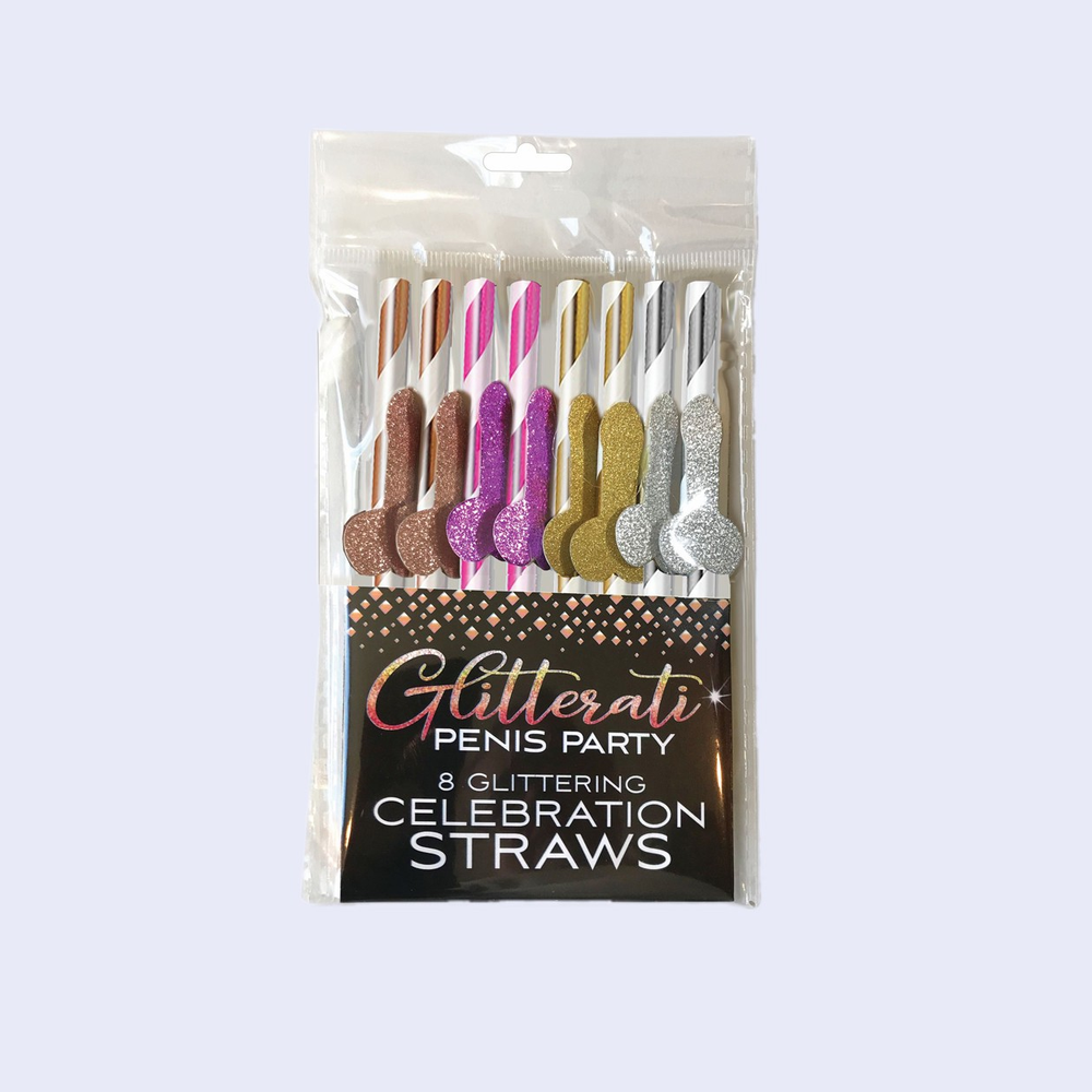 Glitterati Penis Straws - 8 Pack