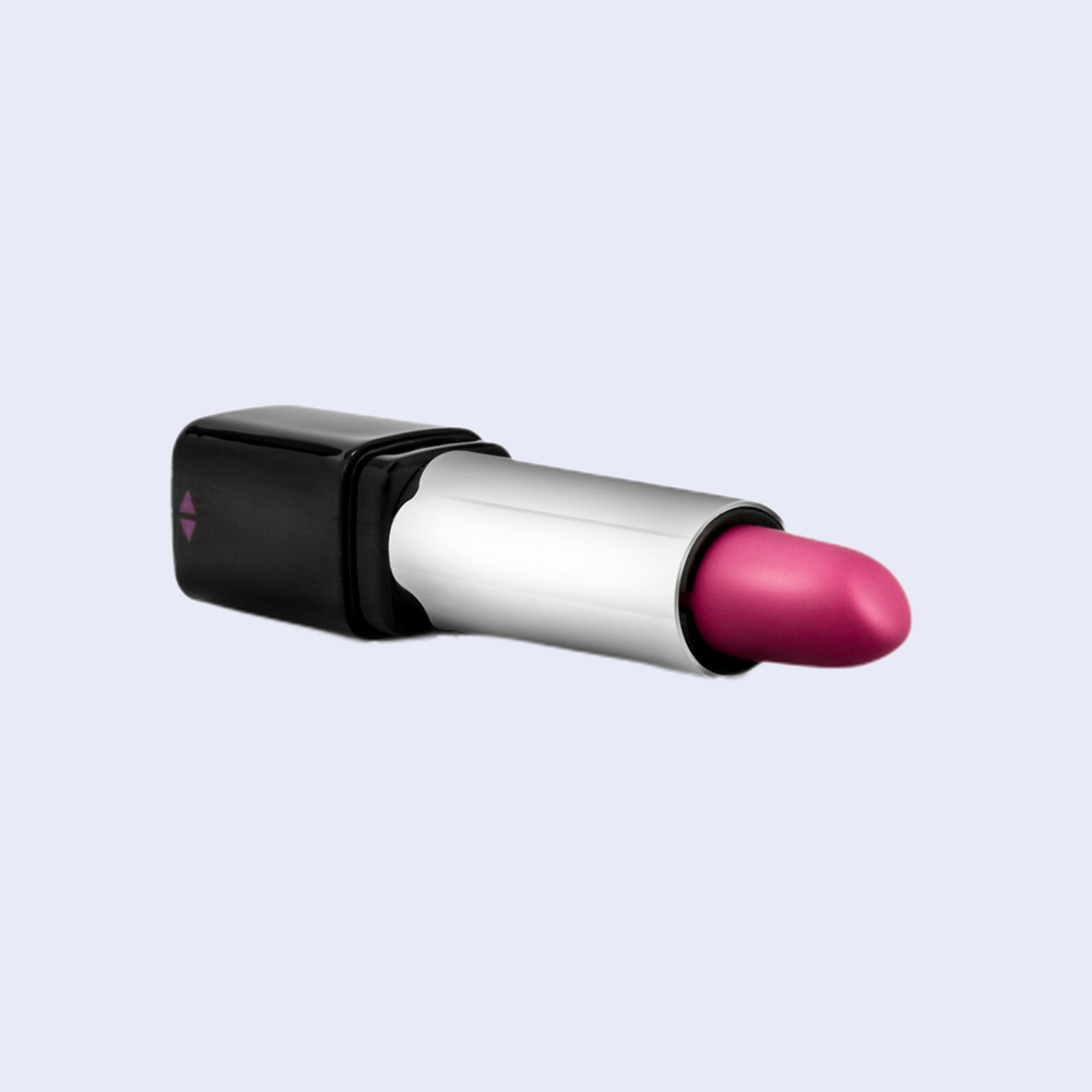 Rose Lipstick Vibe Black Massager