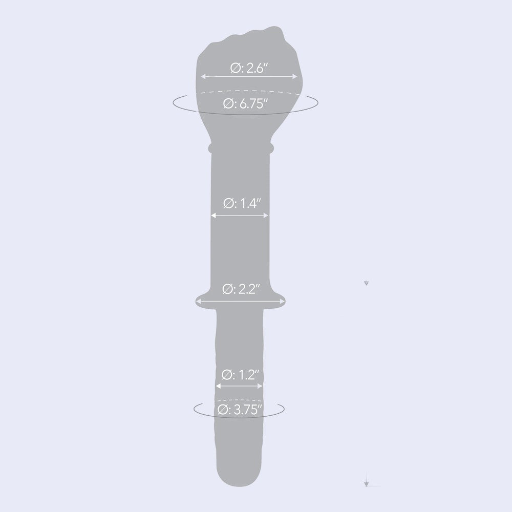 GLAS 11 Inch Glass Fist Dildo