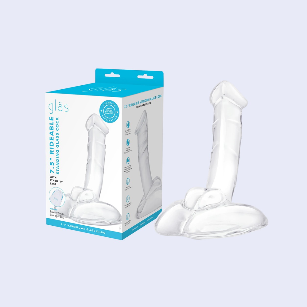 GLAS 7.5 Inch Rideable Glass Dildo