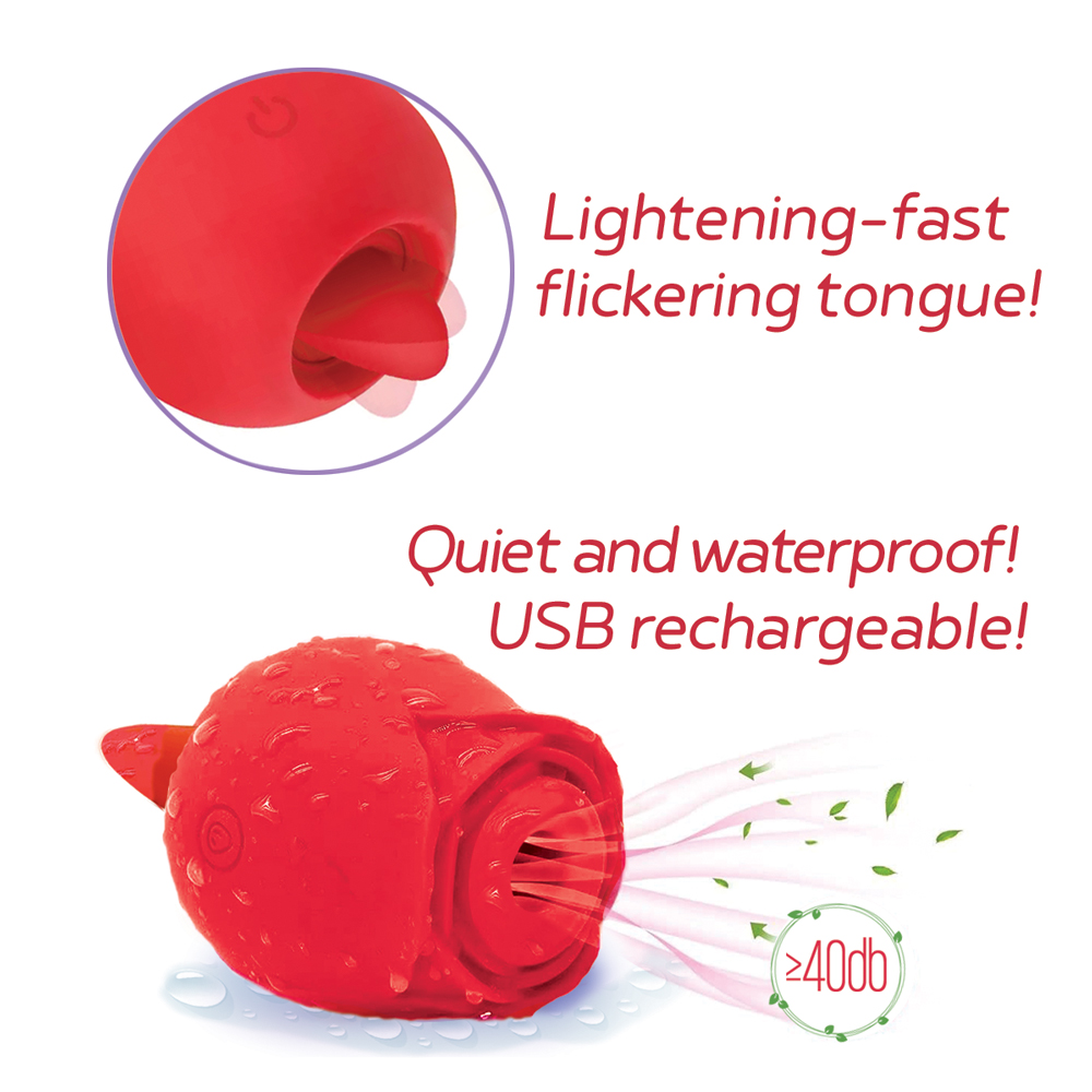 Wild Rose Suction and Tongue Vibrator - La Pepa