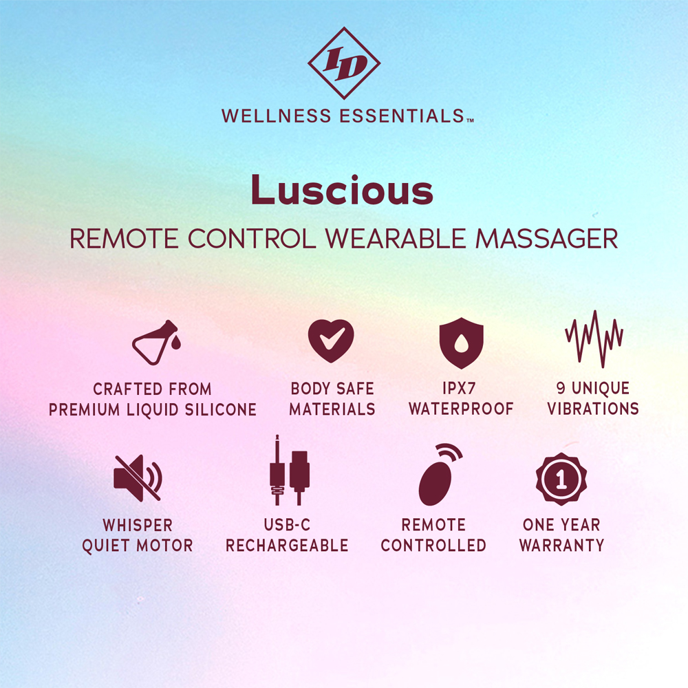 ID Luscious Remote Control Wearable Vibrator - La Pepa