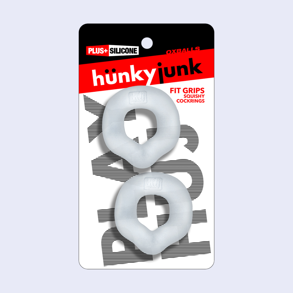 Oxballs Hunkyjunk Fit Grips Cock Ring 2-Pack - La Pepa