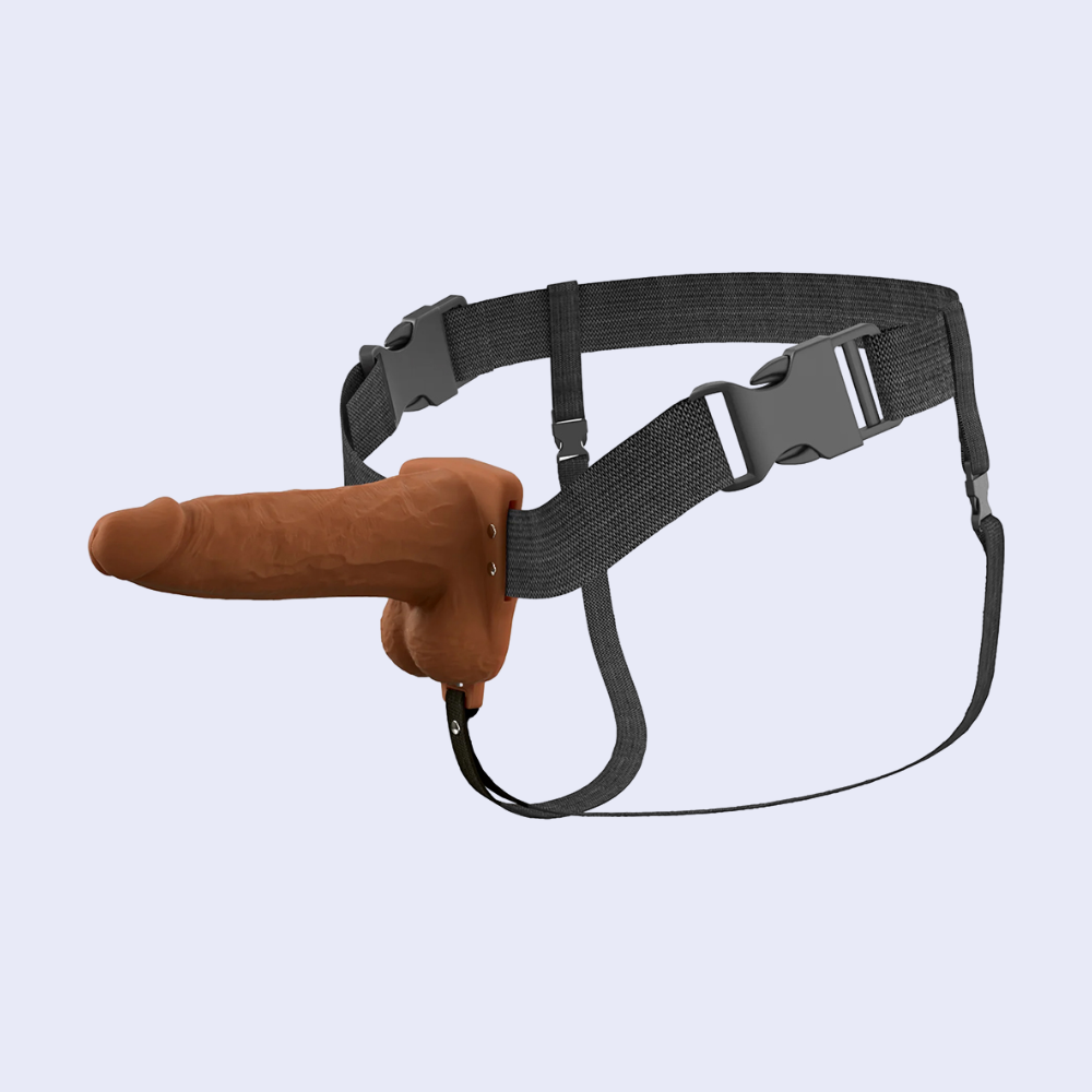 Pipedream Fantasy X-tensions Elite Vibrating Hollow Strap-On - La Pepa